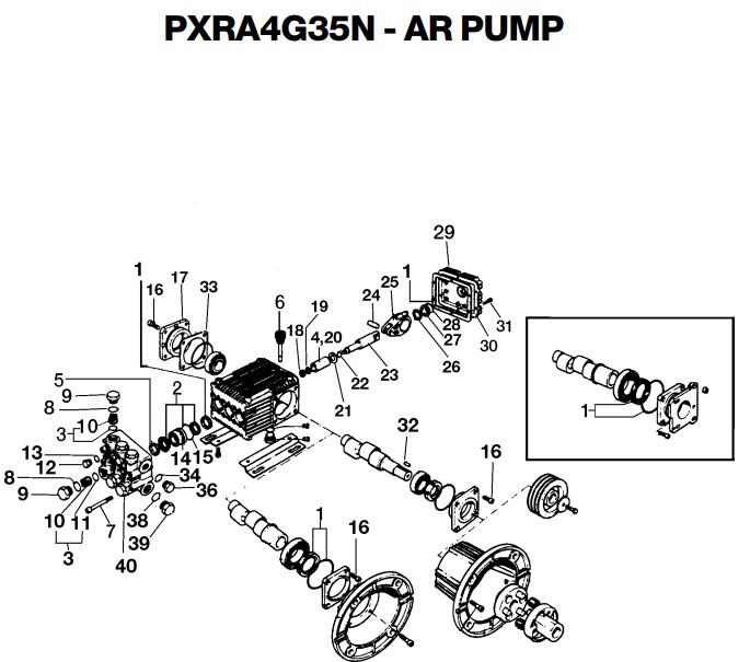 3504CWHBD pump parts